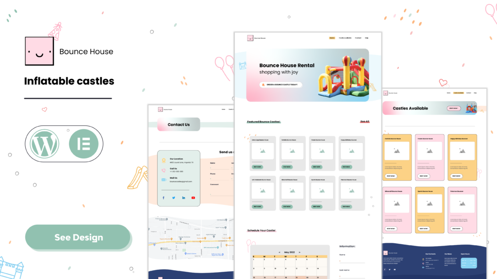 Bounce House Elementor & WordPress Based Theme Template