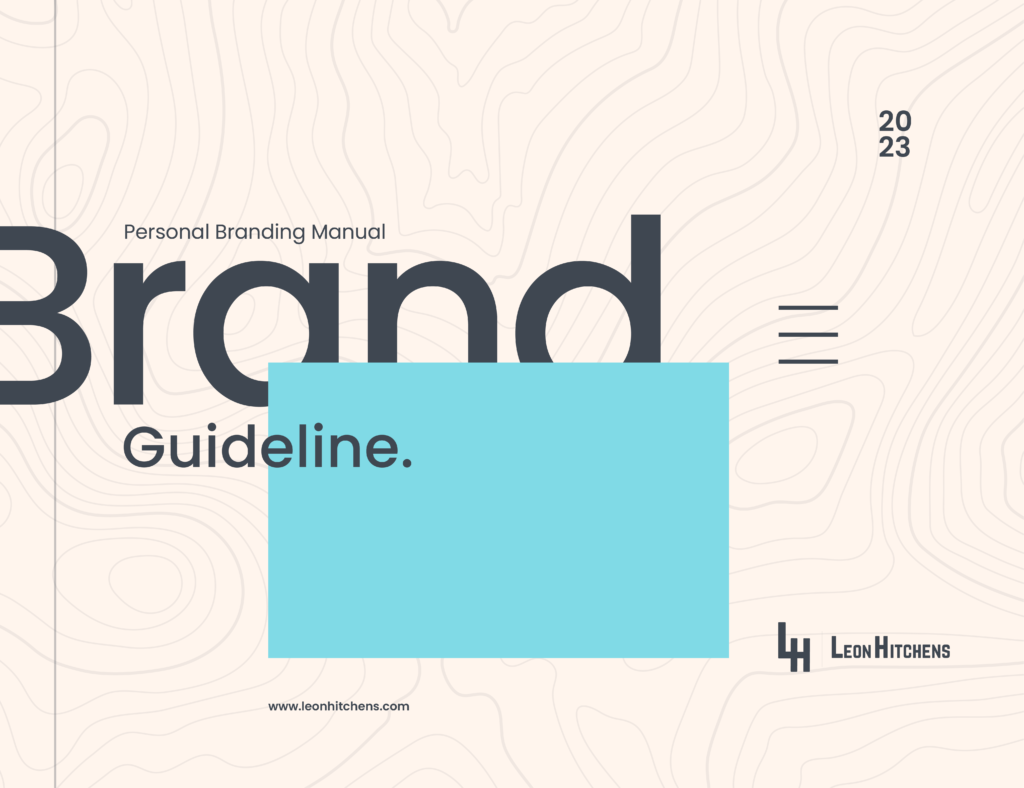 Brand Guidelines Cover with white topography background