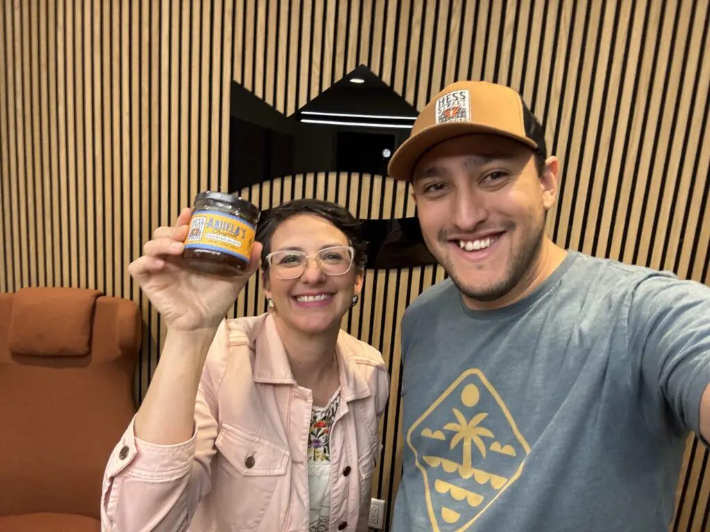 Maria Hess Street Food Founder with Her Product
