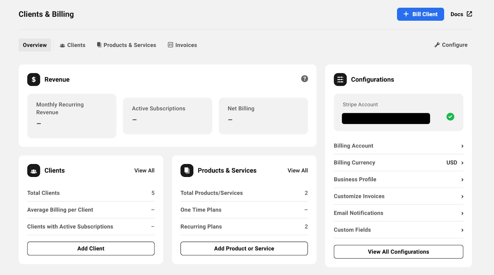 WPMU Dev Hub 2.0 Client Billing Dashboard