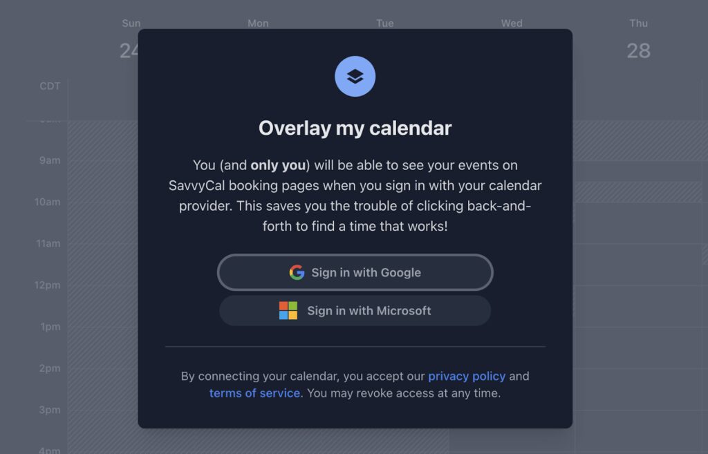 Overlay of Person's Calendar Screenshot Showing Better User Experience 